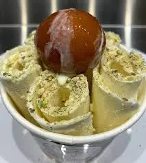 Gulab Jamun Ice Cream Roll at Chai on 34 in Edmonton